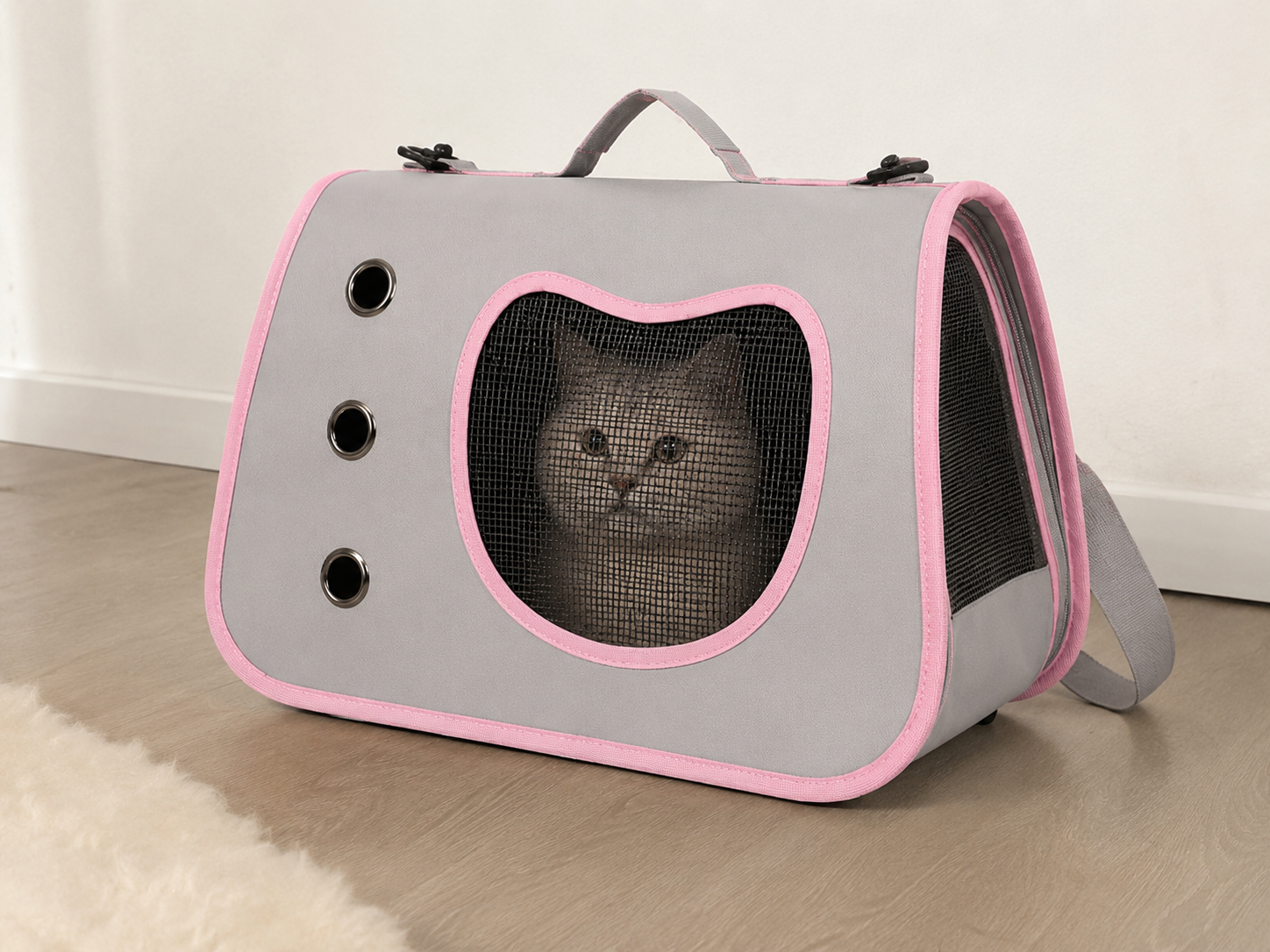 Sac de Transport Pliable à Bandoulière pour Chat & Petit Chien