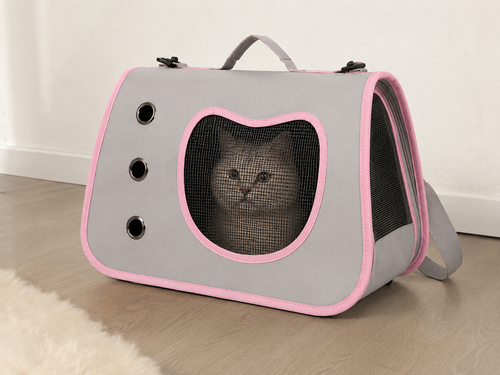 Sac de Transport Pliable à Bandoulière pour Chat & Petit Chien
