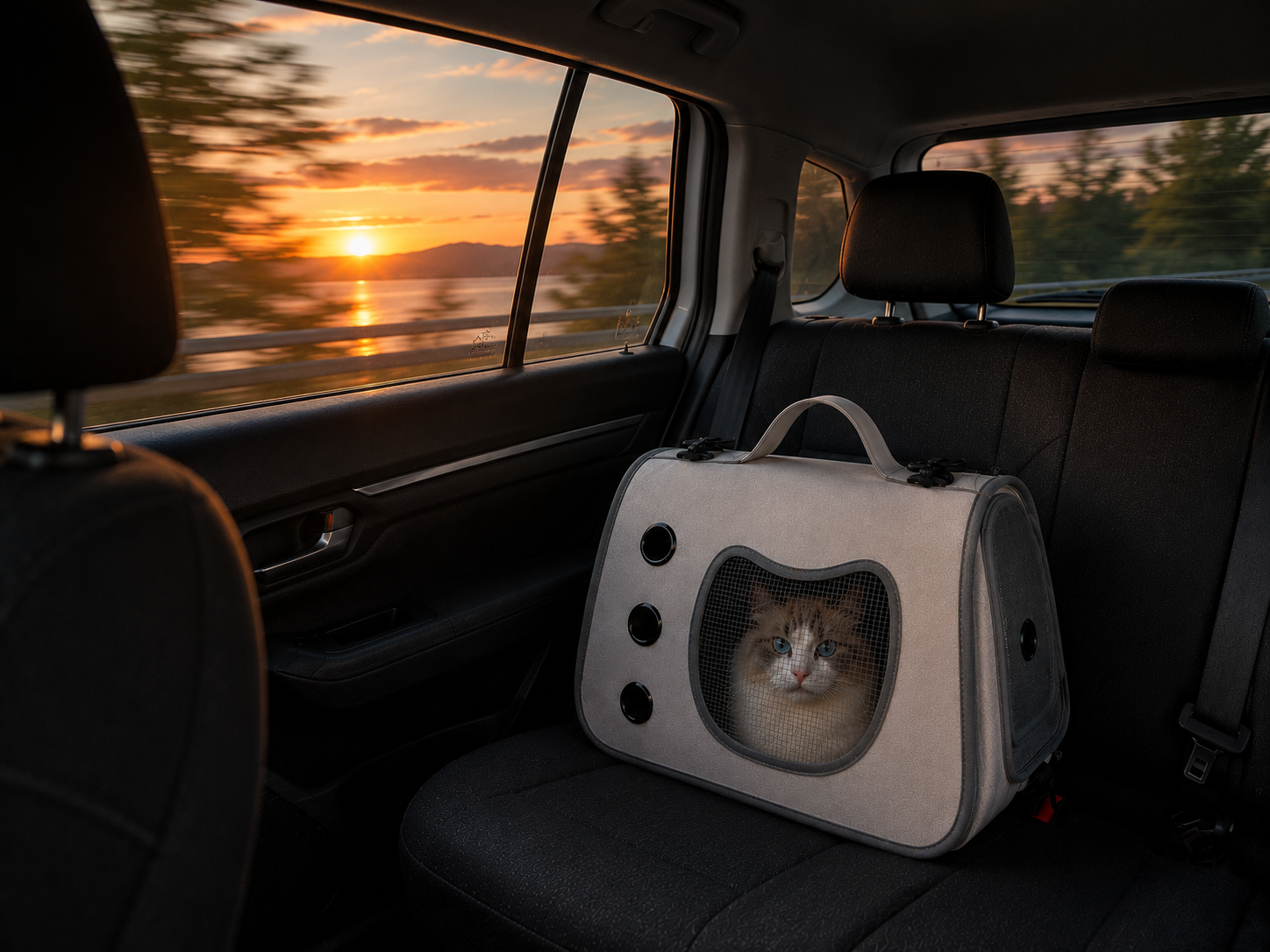 Sac de Transport Pliable à Bandoulière pour Chat & Petit Chien