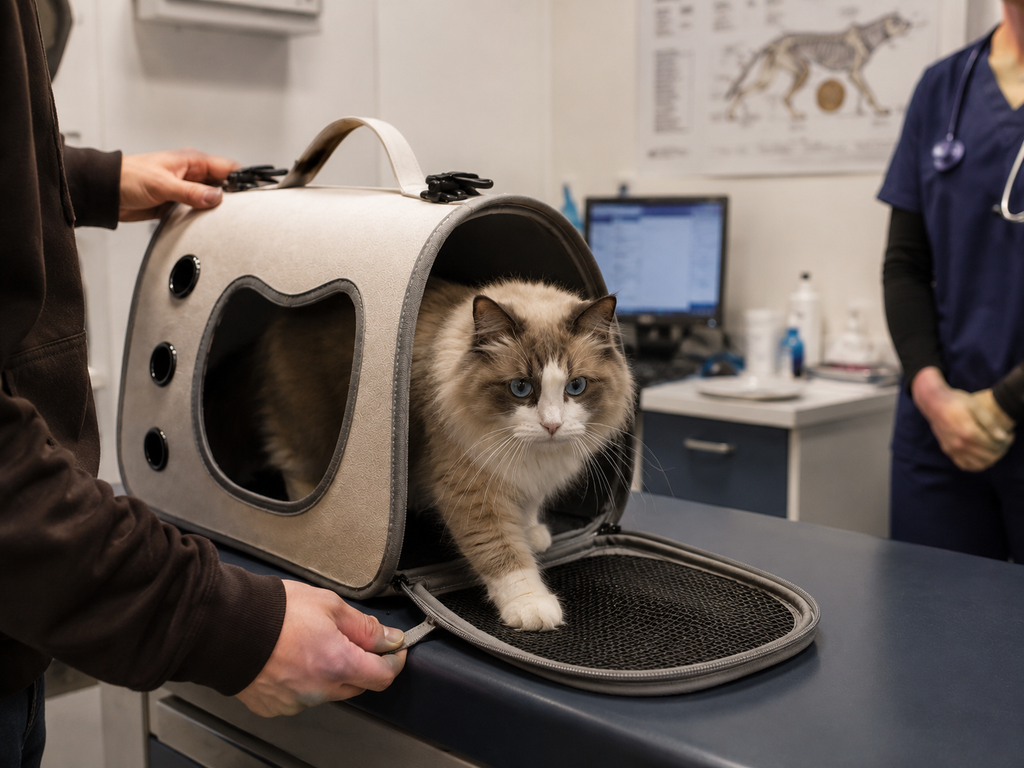 Sac de Transport Pliable à Bandoulière pour Chat & Petit Chien